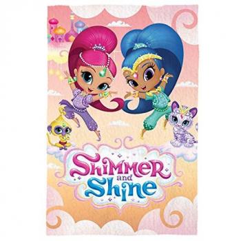 Kids Manta Polar con Diseño Shimmer&Shine, Lana, Amarillo, 25.0x10.0x10.0 cm, 12 Unidades