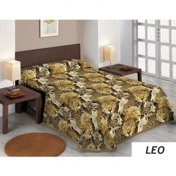 SABANALIA - Colcha Estampada Leo tamaños - Cama 160-260 x 280, Oro