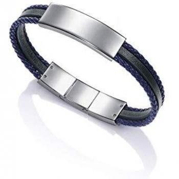 PULSERA VICEROY FASHION ACERO Y PIEL PARA HOMBRE 75054P01013
