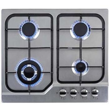 Placa encastrable a gas Jocel JP4GI008923, 4 fuegos, inoxidable 60CM