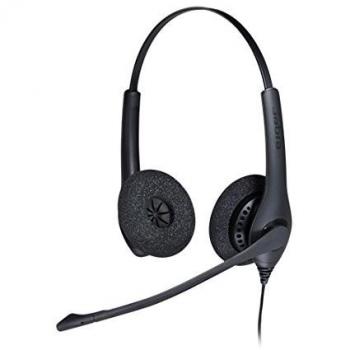 Jabra Biz 1500 - Auriculares estéreo con cable USB-A, micrófono con cancelación de ruido y unidad de control - Protección contra sonidos excesivamente altos y dañinos para softphones y deskphones