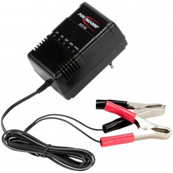 ANSMANN Cargador de batería para pequeños vehículos - 2V, 6V, 12V y 24V pilas de plomo - a partir de 1,3 Ah - Corriente de carga 300mA - 900mA