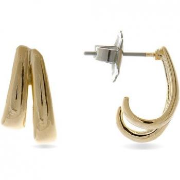 Pendientes de lujo Luxenter Fawton Essential bañados en oro amarillo de 18 quilates