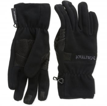 Marmot Windstopper Glove Guantes vellón, cálidos, a Prueba de Viento, Repelente al Agua, para Exteriores, Ciclismo, Correr, Hombre, Negro, M