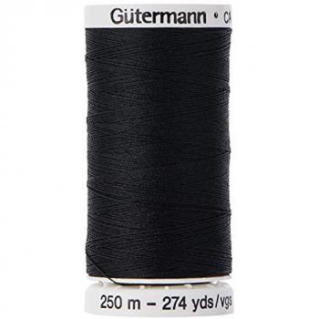 Hilo de Coser Gutermann Sew All Poliéster Negro 250 m Tono 000