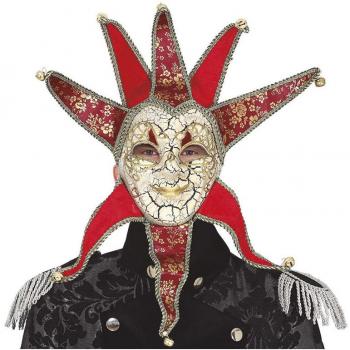 Máscara Veneciana Roja de Hombre