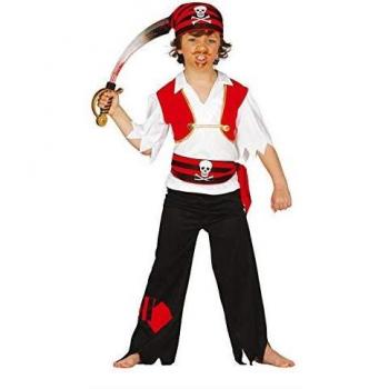 Guirca - Disfraz de pirata, talla 5-6 años, color negro