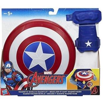 Avengers Escudo Y Guante MAGNÉTICOS Capitan AMÉRICA B9944, Multicolor, Talla única