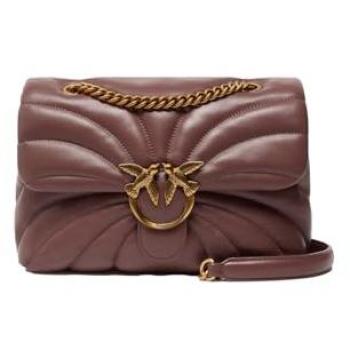 PINKO Classic Love Bag Puff in Bordeaux Nappa Leather - Stylish Women's Handbag