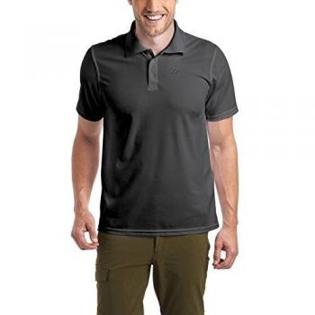 Maier Sports Ulrich Black Short Sleeve Polo Shirt for Men 6XL