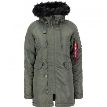 Parka de invierno para mujer Alpha Industries N3B VF 59 Vintage Verde/Negro
