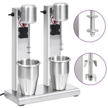 Batidora de Milkshake con Doble Vaso de Acero Inoxidable 2 l