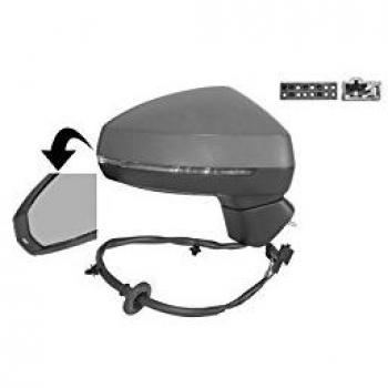 Espejo retrovisor eléctrico completo derecho calefactable para Audi A3 4 puertas desde septiembre de 2013 - Van Wezel 0337808