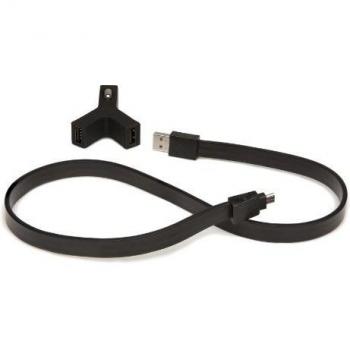 Tylt Y-Charge - Cargador de coche con cable dual USB y Micro USB, 2.1 Amp, negro