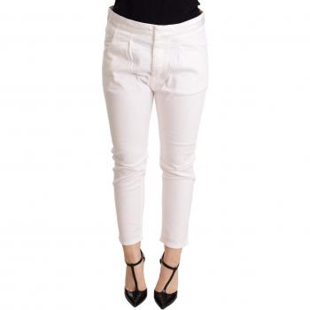 CYCLE White Mid Waist Slim Fit Skinny Cotton Stretch Trouser - W26