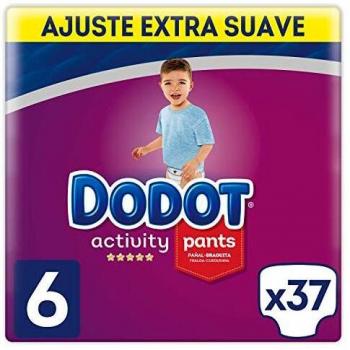 Dodot Activity - Pants Pañal-Braguita Talla 6, Fácil de Cambiar con Canales de Aire, 37 Pañales, 15+ kg
