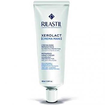 Rilastil Xerolact - Crema Reparadora para Manos Secas, Agrietadas y Estropeadas, Estándar, 100 Mililitros