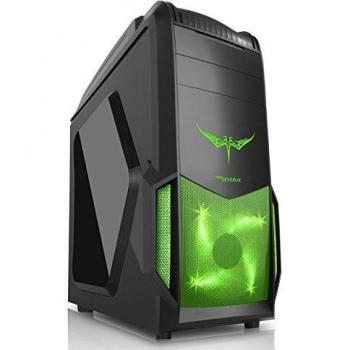 Severux Armor R1 Green Edition - Caja de ordenador torre, USB 3.0, lector de Tarjetas SD/microSD ...