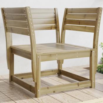 Silla de jardín en madera de pino impregnada 83x73x78 cm Marrón