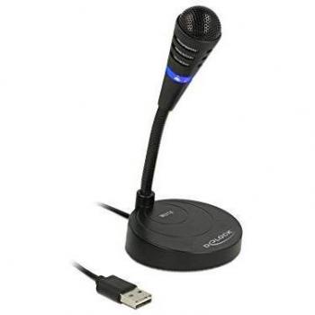 DeLOCK USB Micrófono con Stand y Touch Mute botón