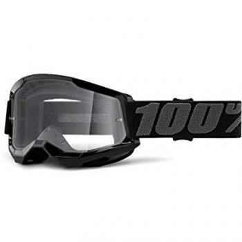100 Percent STRATA 2 Goggle Black-Clear Lens, Adultos Unisex, Negro, ESTANDAR