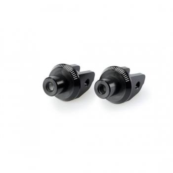Adaptadores de estriberas para pasajero Puig - color negro, aptos para Ducati Monster 1200/R 2016