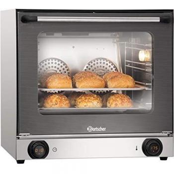 Horno de Convección AT90-MDI Bartscher 2700W, Acero Inoxidable, 4 Tirores GN 2/3