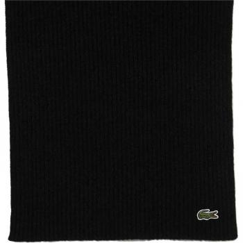 Bufanda Lacoste Echarpe Negro - Bufanda de marca Lacoste, color negro, estilo elegante y moderno, fabricada en material suave y cálido, ideal para el invierno, con logo distintivo de Lacoste
