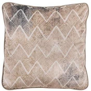 Cojín Beige Geométrico Cuadrado 45 x 45 cm de poliéster