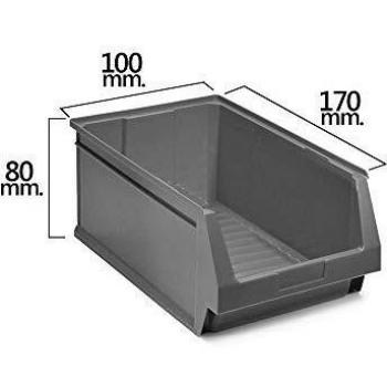 TAYG 21070060 Gaveta Apilable Almacenamiento Gris Nº51 170x100x80 mm.