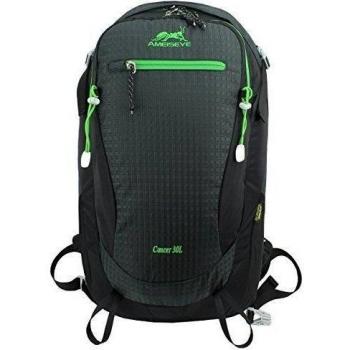Eshow Mochilas unisex de nylon ligero deportes al aire libre Senderismo Mochila de viaje Camping Bolsa Mochila 30L,Color Negro