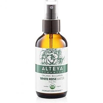 Agua de Rosa Blanca Orgánica Alteya - Spray Hidratante Floral 120ml, Certificado USDA, Ideal para Piel Sensible y Cuidado del Cabello
