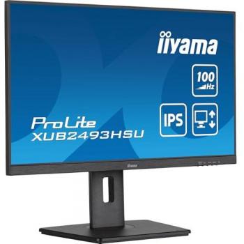Monitor LED IIYAMA ProLite XUB2493HSU-B7 - 24 Full HD (1920x1080) IPS, 100Hz, 1ms, HDMI y DisplayPort, con altavoces