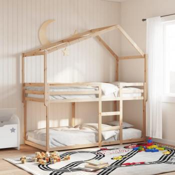 Techo de cama infantil madera maciza pino 213x95,5x144,5 cm Vidaxl Marrón