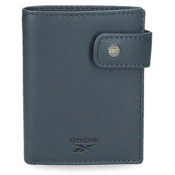 Reebok Cartera Switch Vertical con Cierre de Click Marino 8,5x10,5x1 cms Piel