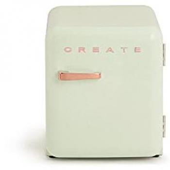 Frigorífico Retro Vintage 48L Rosa Dorado - Estilo Retro, Bajo Consumo, Diseño Compacto