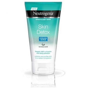 Neutrogena Skin Detox Cooling Gel Scrub 150ml - Exfoliante facial limpiador en gel, 150 ml, con efecto refrescante, formulado para limpiar profundamente la piel y eliminar impurezas, ideal para todo tipo de