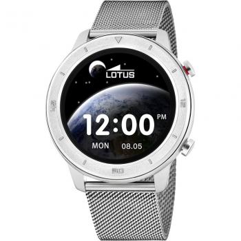 Lotus 50020/1 Men's Smartwatch - Silver Stainless Steel Mesh, Bluetooth, 47mm