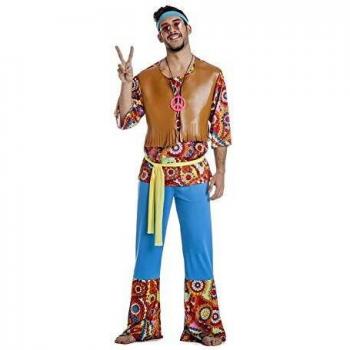 Disfraz de Hippie Hombre Chaleco Talla S