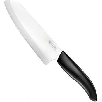 Cuchillo Santoku de Cerámica de 16 cm con Mango Negro - Kyocera FK-160WH