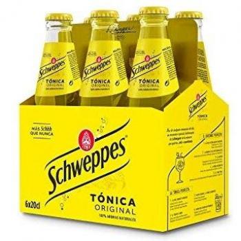 Schweppes Tónica Original Bebida Refrescante, 6 x 20cl