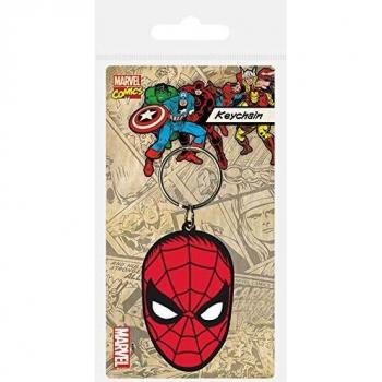 Keychain Marvel - Llavero de Goma Spider-Man Face