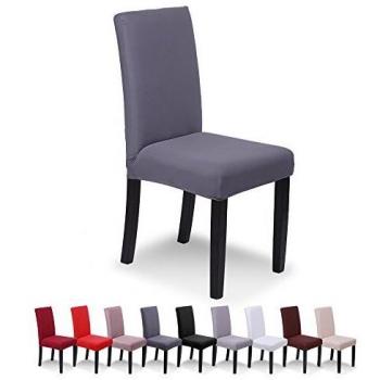SaintderG® Fundas para sillas Pack de 6 Fundas sillas Comedor, Lavable Extraíble Funda, Muy fácil de Limpiar, Duradera Modern Bouquet de la Boda, Hotel, Decor Restaurante