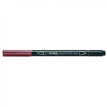 LYRA Aqua Brush Duo Rotulador acuarelable, Doble Punta, marrón, Van-Dyck-Braun