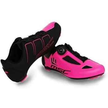 MSC Bikes Aero Road Zapatillas de Ciclismo de Carretera, Adultos Unisex, Fucsia, T-38