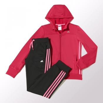 adidas YG S HD PES TS - Chándal para niñas, color rosa / negro, talla 164