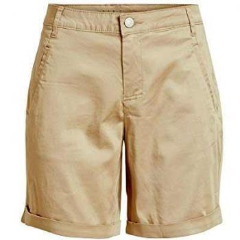 Vila Vichino Rwre New Shorts-Noos Pantalones Cortos, Camello Suave, 34 EU para Mujer