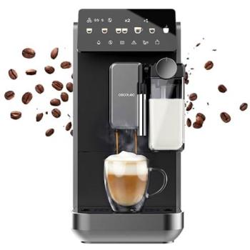 Cafetera Superautomática Cecotec con Depósito de Leche Cremmaet Lungo Latte Art 2230W, 19 Bares, Procesador de 20g