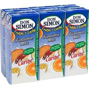 DON SIMON Funciona bebida de frutas con leche caribe pack 6 unidades 200 ml