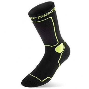 Calcetines Patinaje Rollerblade Skate Negro Lima - Calcetines diseñados específicamente para patinaje, color negro con detalles en lima, fabricados con materiales transpirables y de alta elasticidad, adecuados para proporcionar comodidad